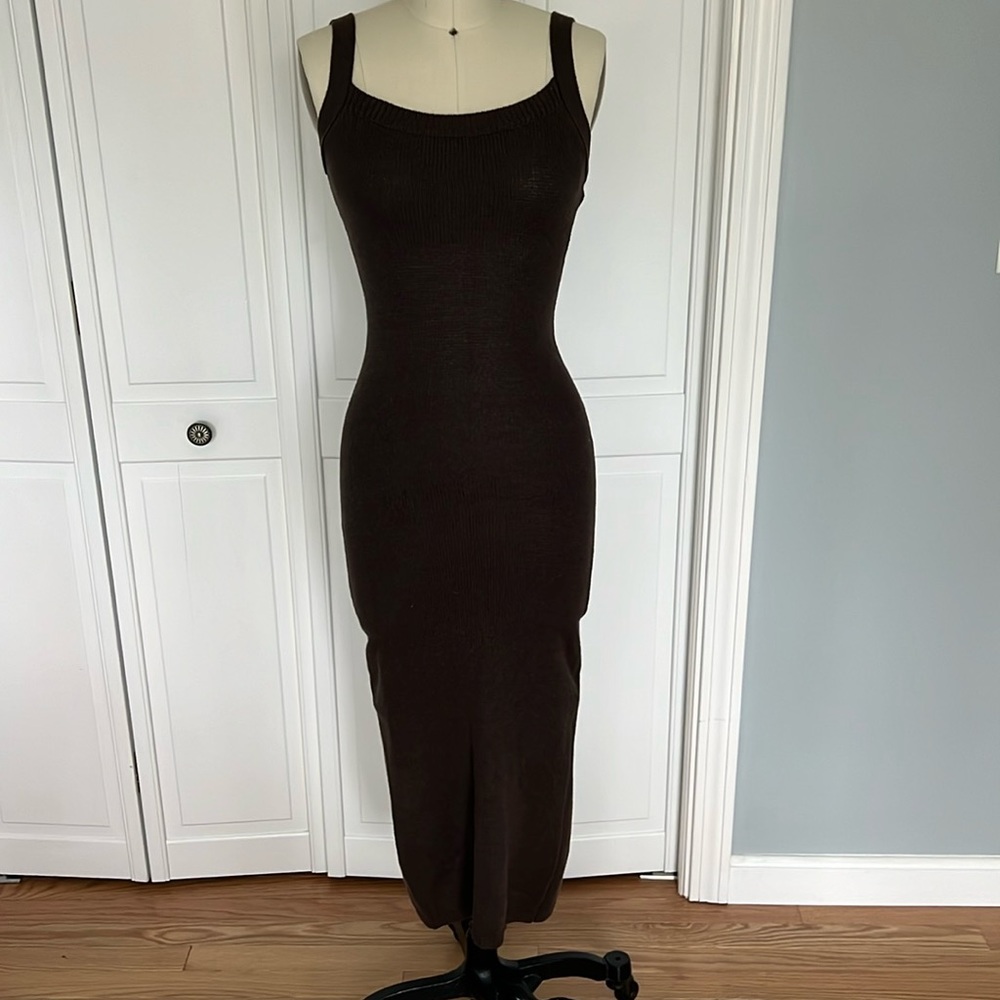 Sabo Skirt Chocolate Brown Knit Dress XXS